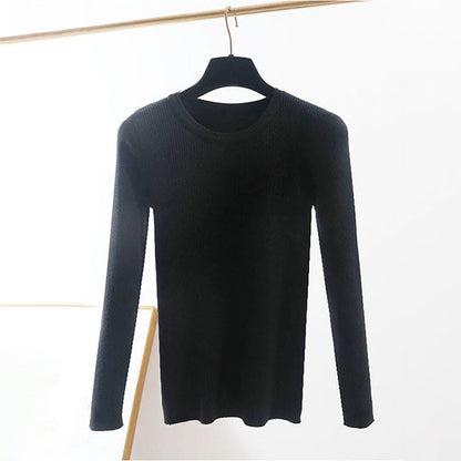 Slim Fit O-Neck Knitted Long Sleeve Pullover Sweaters 14