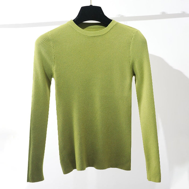 Slim Fit O-Neck Knitted Long Sleeve Pullover Sweaters 17
