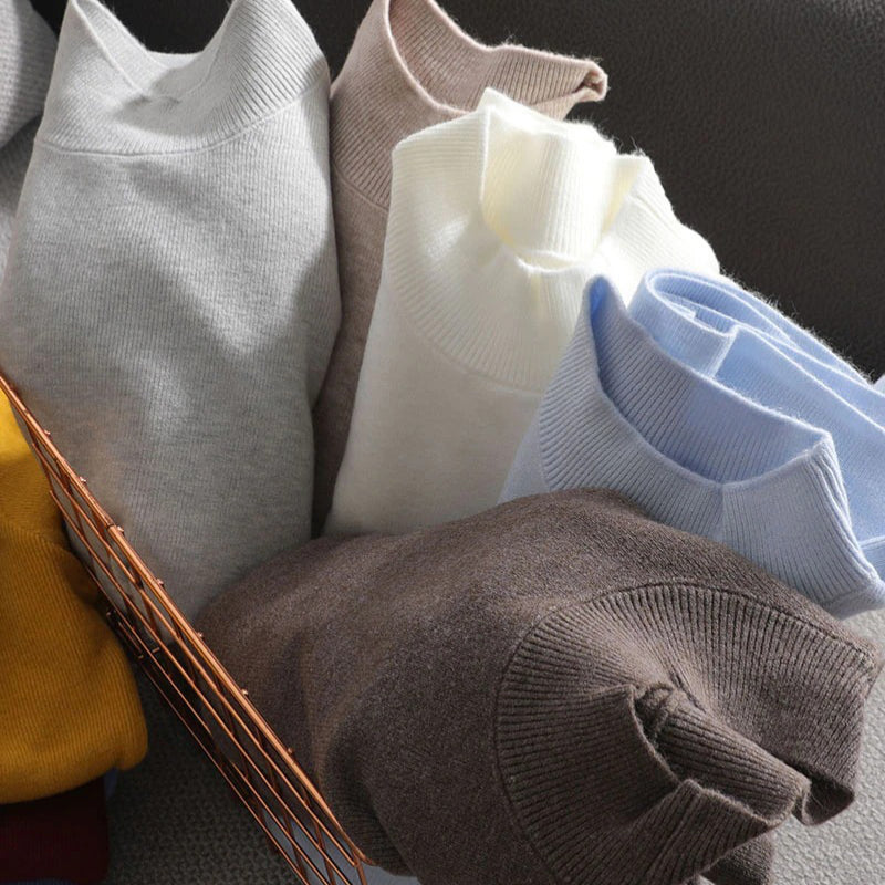 Slim Fit Turtleneck Long Sleeve Pullover Sweaters 4