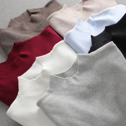 Slim Fit Turtleneck Long Sleeve Pullover Sweaters 5