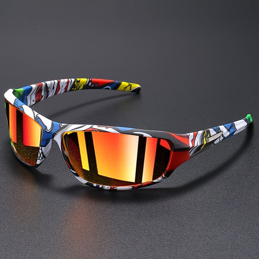 Men's Polarized Sport Wrap Sunglasses – product view | Hensley London