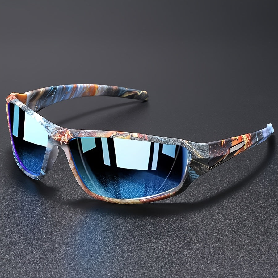 Men's Polarized Sport Wrap Sunglasses – product view | Hensley London