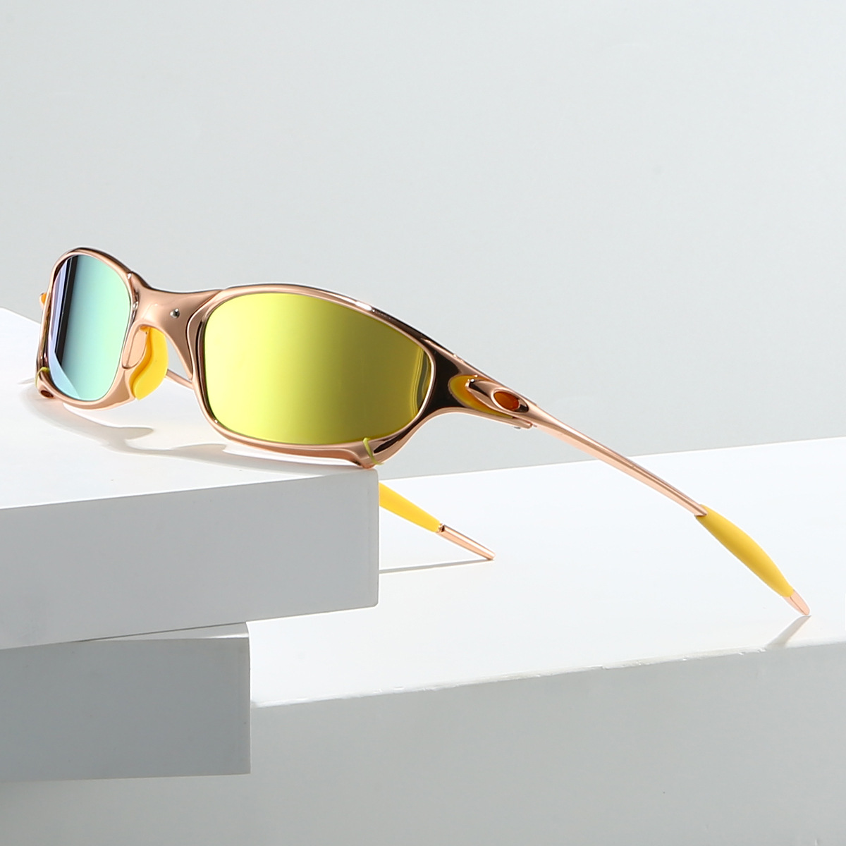 Men's Polarized Sport Sunglasses in Sunrise – front view | Hensley London