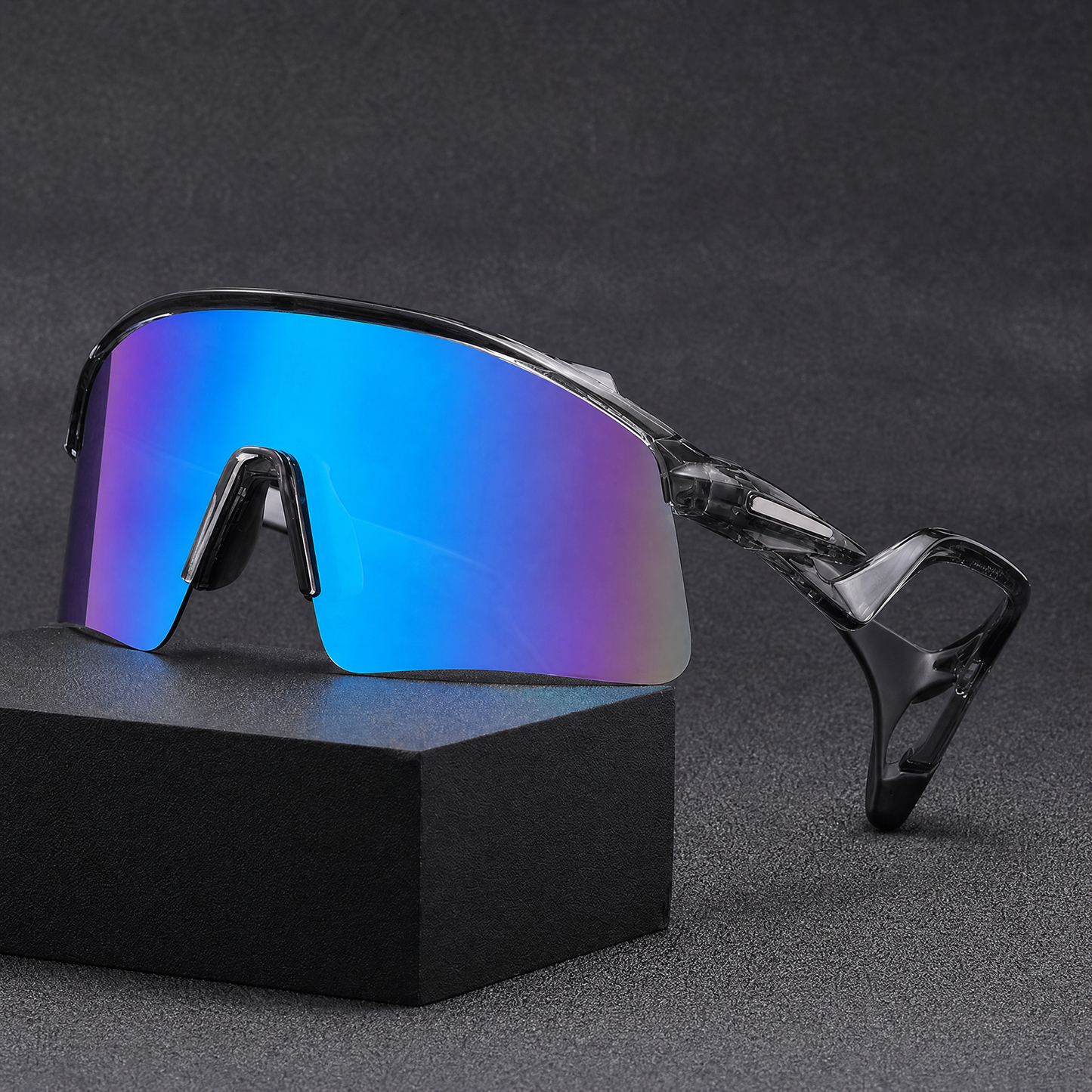 Women's Polarized Sport Sunglasses in Ocean Gray – product view | Hensley London