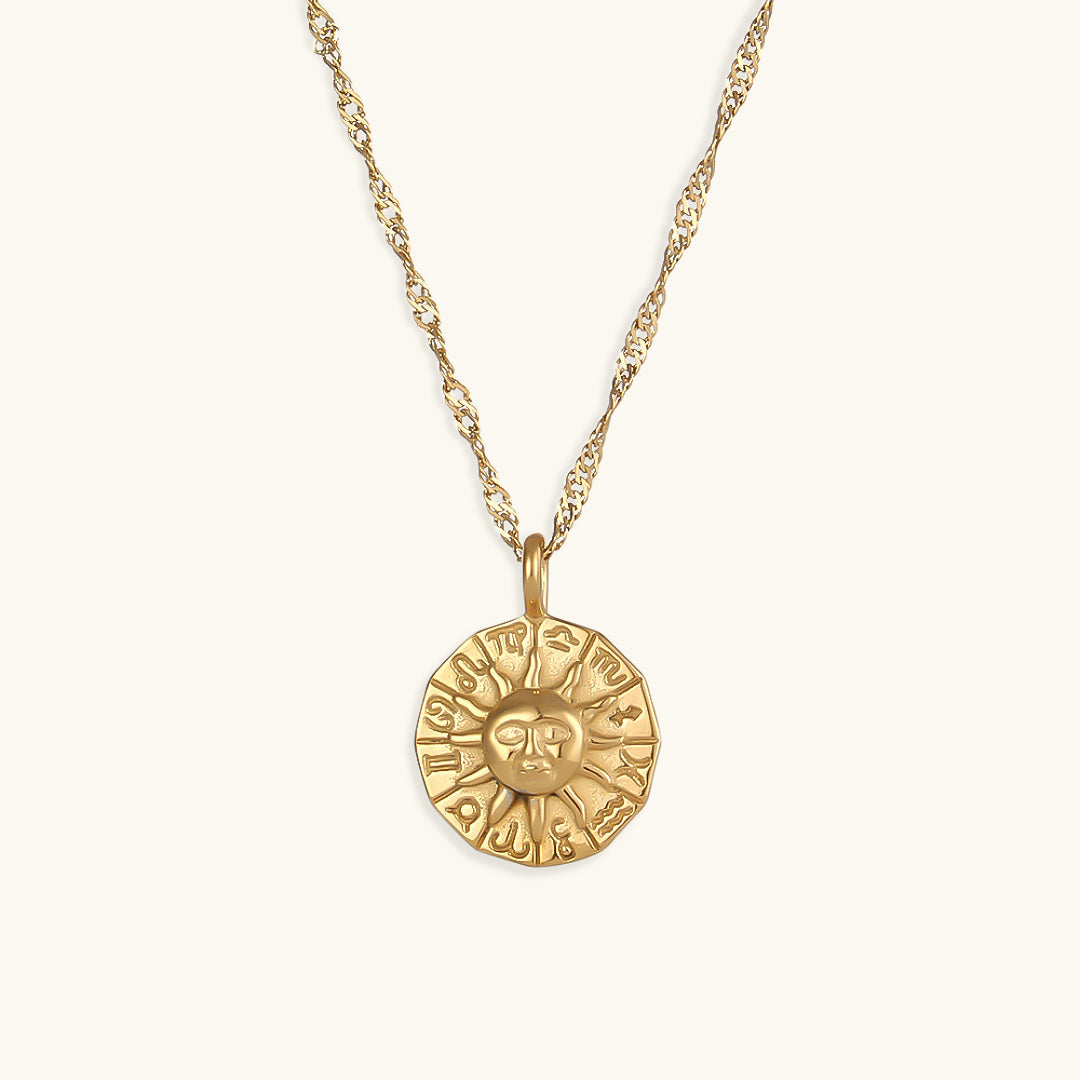 Soleil Gold Necklace – Ethically Sourced Stainless Steel with 18k Gold Plating, Hypoallergenic, Water and Sweat Resistant 0