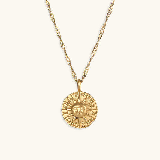 Soleil Gold Necklace – Ethically Sourced Stainless Steel with 18k Gold Plating, Hypoallergenic, Water and Sweat Resistant 0