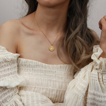 Soleil Gold Necklace – Ethically Sourced Stainless Steel with 18k Gold Plating, Hypoallergenic, Water and Sweat Resistant 2