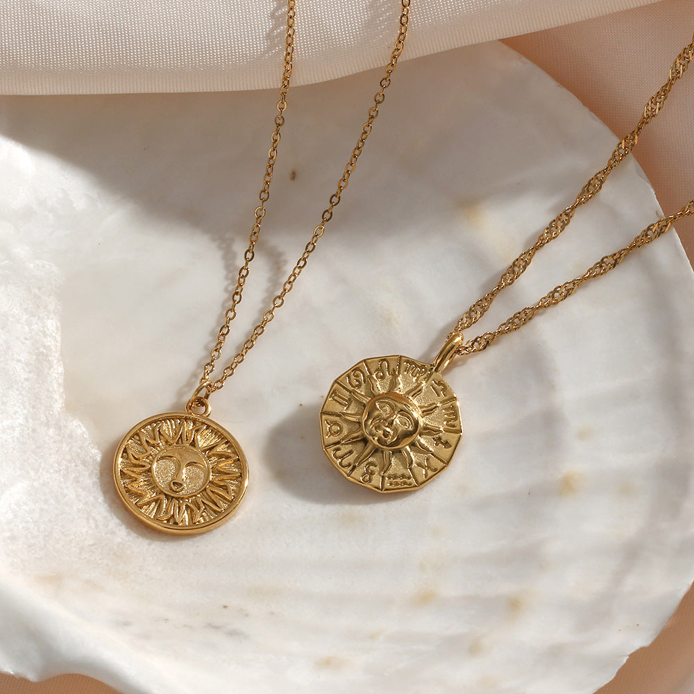 Soleil Gold Necklace – Ethically Sourced Stainless Steel with 18k Gold Plating, Hypoallergenic, Water and Sweat Resistant 3