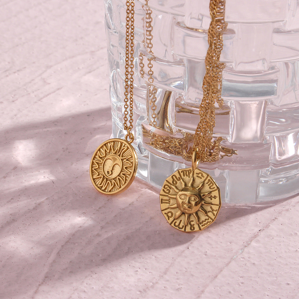 Soleil Gold Necklace – Ethically Sourced Stainless Steel with 18k Gold Plating, Hypoallergenic, Water and Sweat Resistant 4