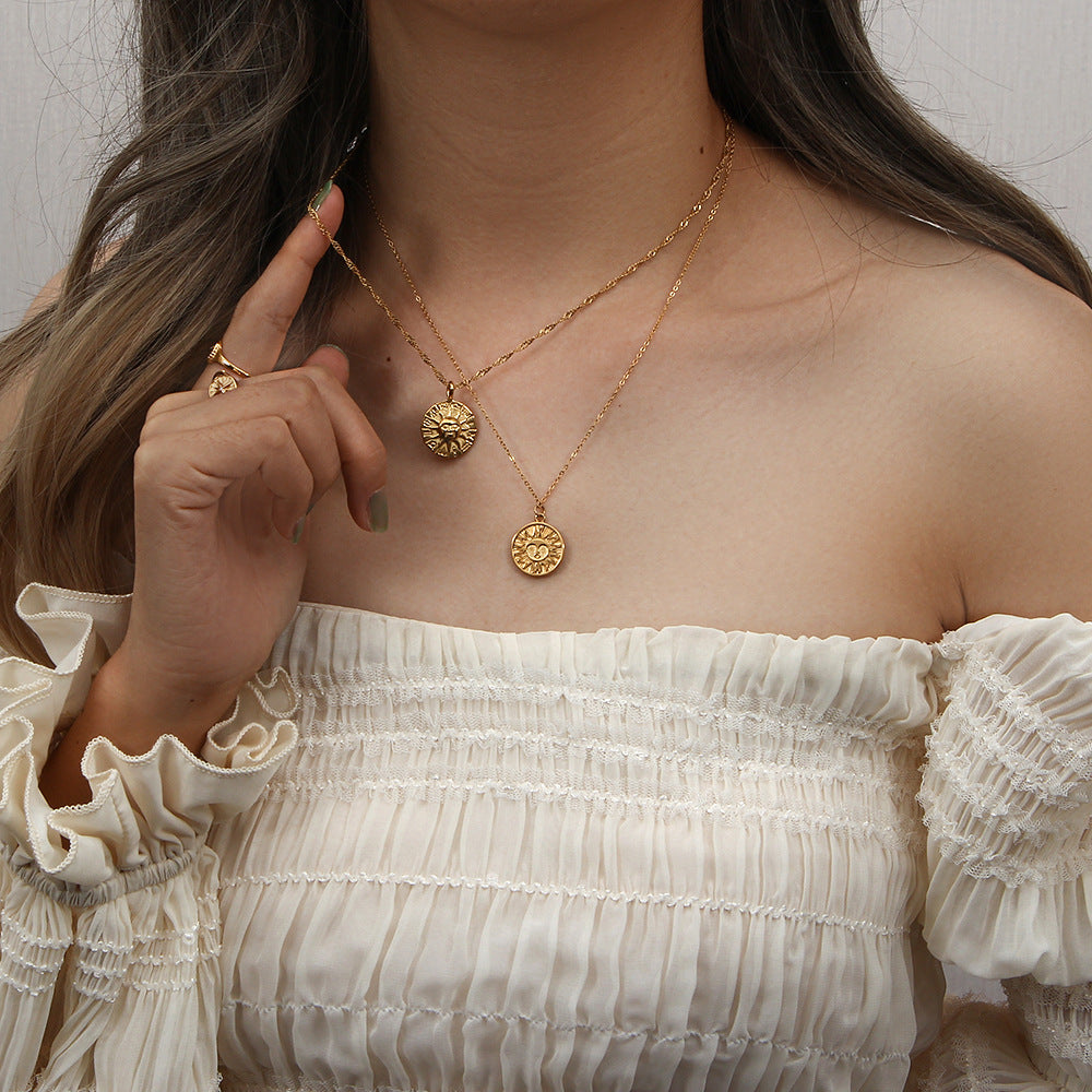 Soleil Gold Necklace – Ethically Sourced Stainless Steel with 18k Gold Plating, Hypoallergenic, Water and Sweat Resistant 5