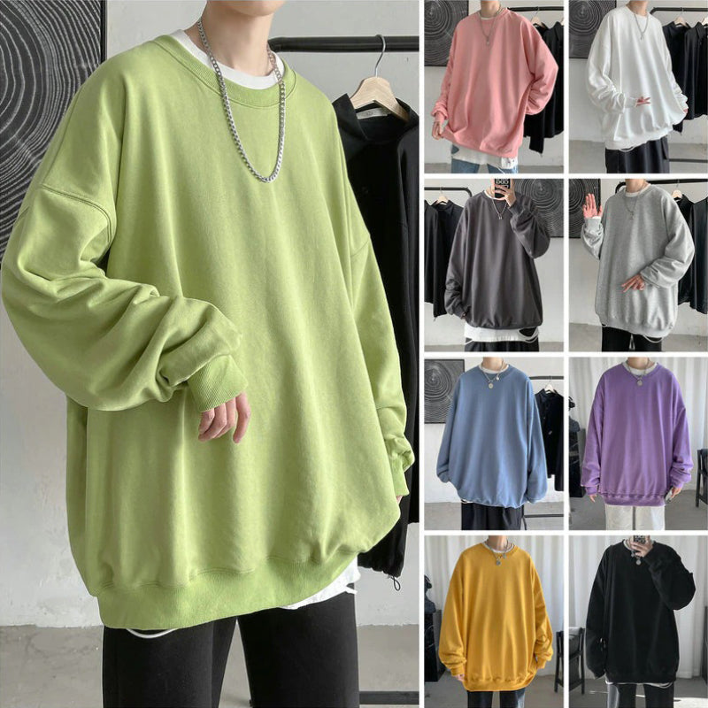 Solid-Colored Loose and Oversized Pullover Sweaters 1