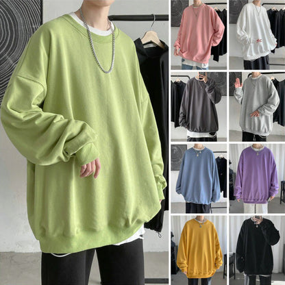 Solid-Colored Loose and Oversized Pullover Sweaters 1