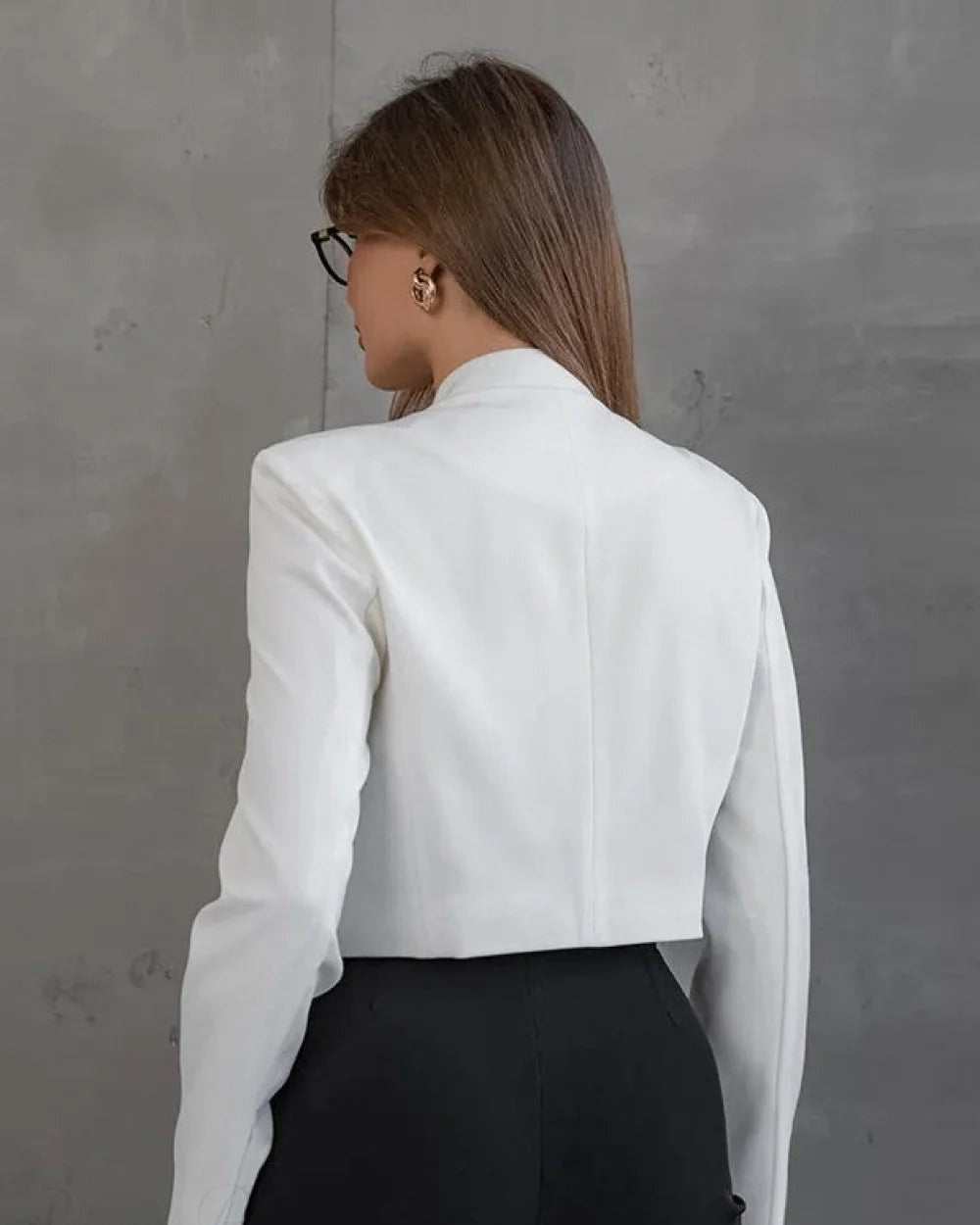 Sleek Women's Jacket | Polyester Spandex, Slim Fit Stand Collar 4