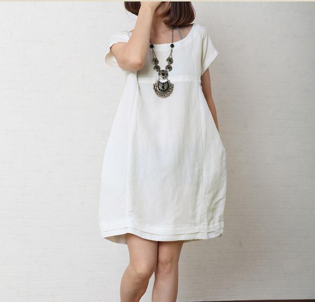 Sola Linen Dress | Plus Size, Breathable Cotton Blend - Image 3