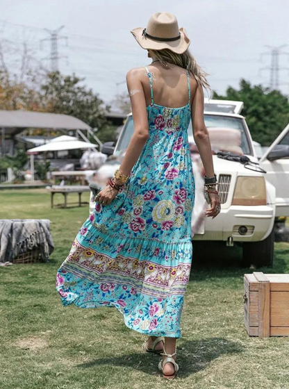 Women's Maxi Dress Floral Rayon Bohemian-5