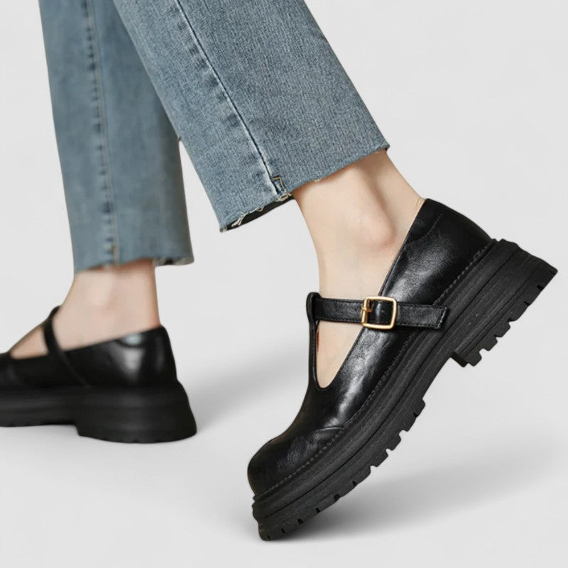 Women's Mary Jane Shoes Black Orthopaedic Comfort - 4