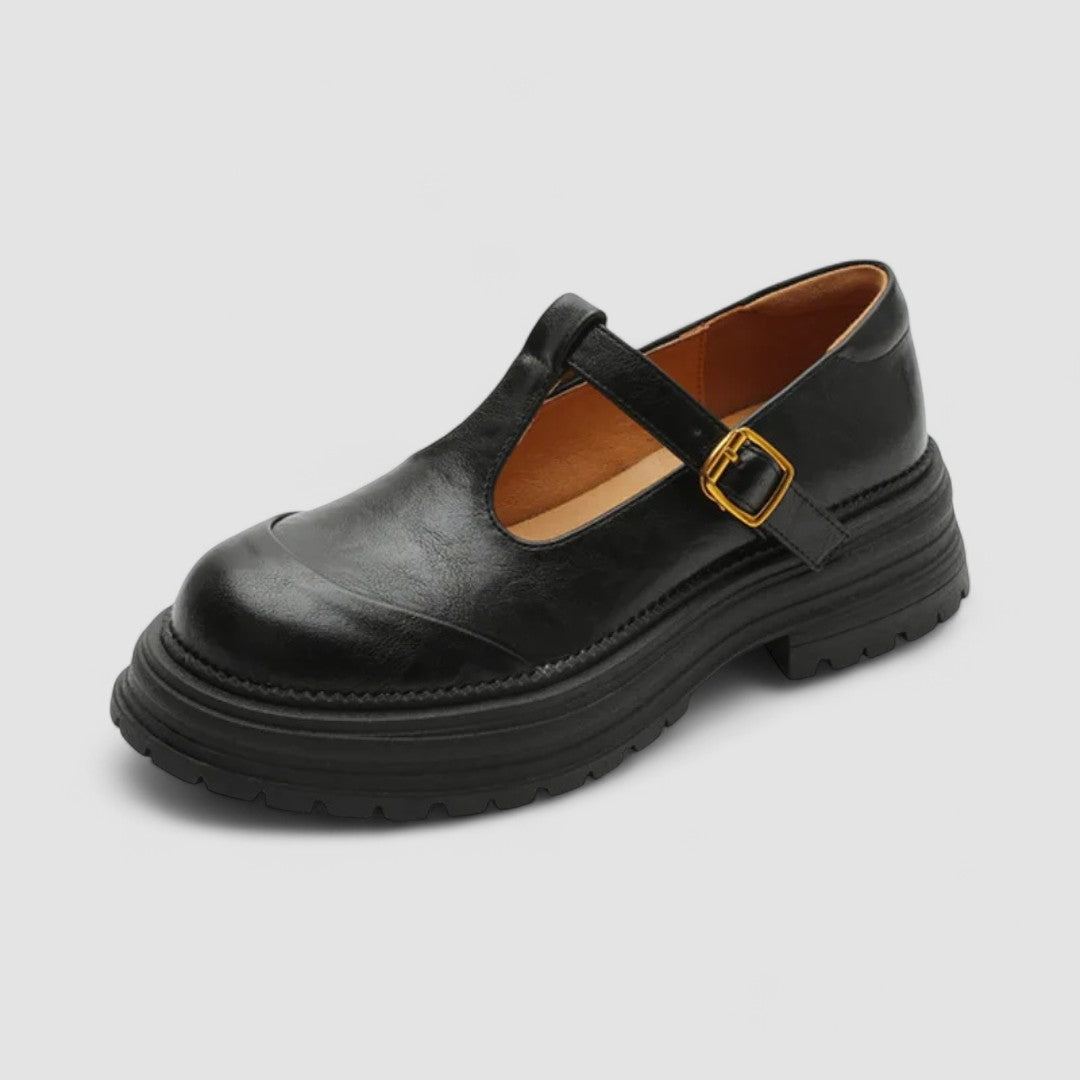 Women's Mary Jane Shoes Black Orthopaedic Comfort - 6