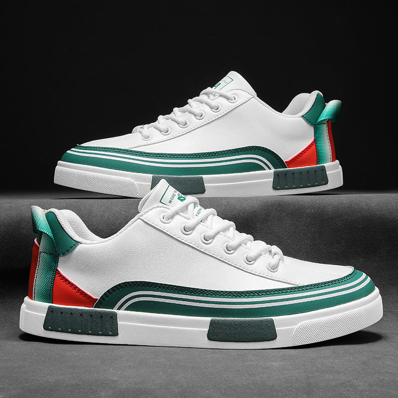 Men's Italian Leather Sneakers – side view | Hensley London