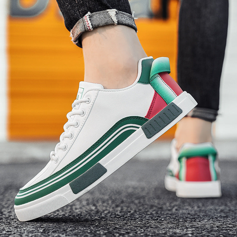 Men's Italian Leather Sneakers – back view | Hensley London