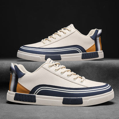 Men's Italian Leather Sneakers – close-up view | Hensley London