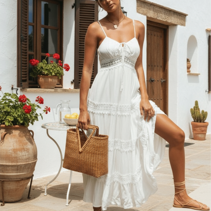 Soleil Womens Dress | Spaghetti Strap, Boho Chic Summer Dress