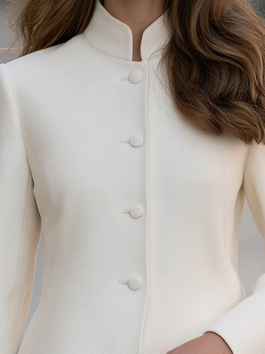 Women's Stand-Collar Single-Breasted Tailored Jacket – product view 4