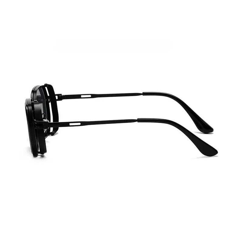 Men's Polarized Vintage Steampunk Sunglasses – lens detail | Hensley London