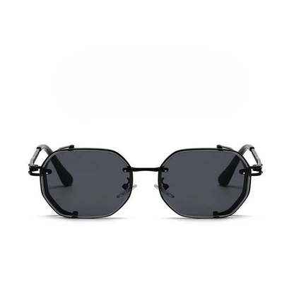 Men's Polarized Vintage Steampunk Sunglasses – worn view | Hensley London