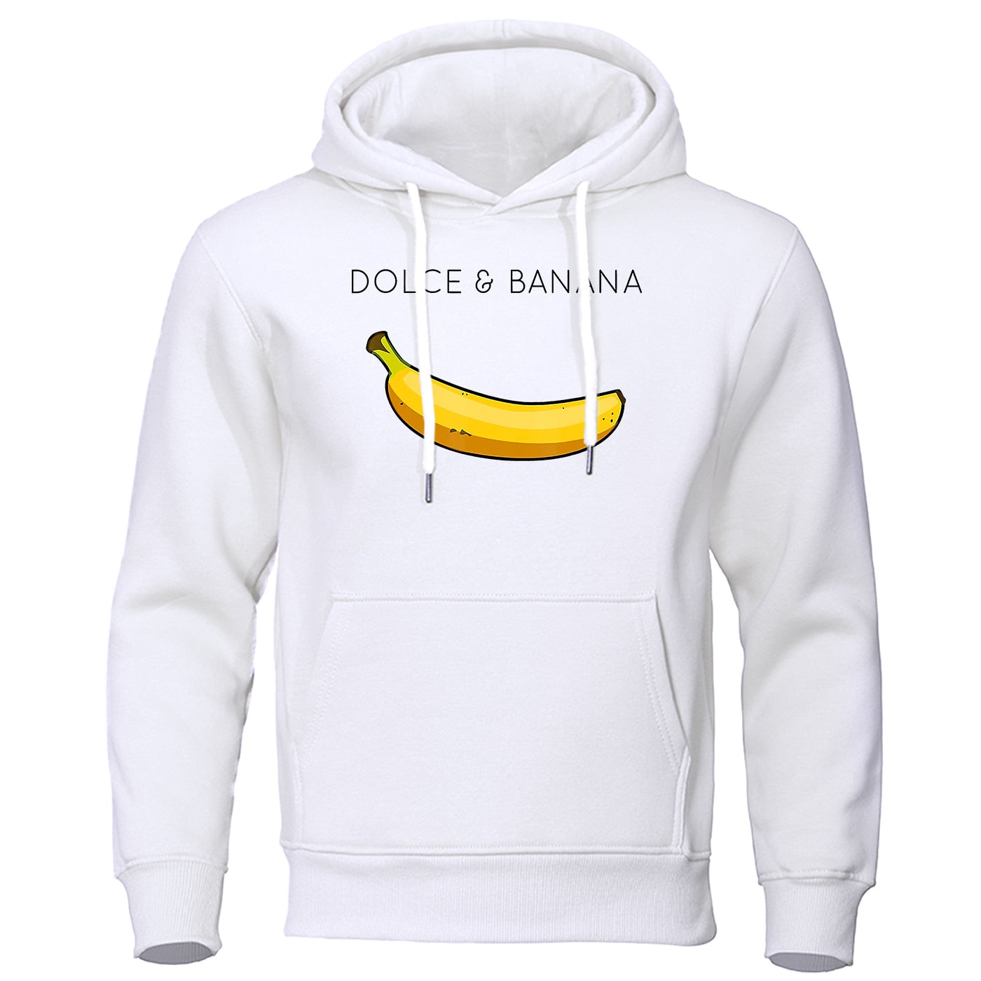 Men's Hoodie Yellow Cotton Banana Print - 3