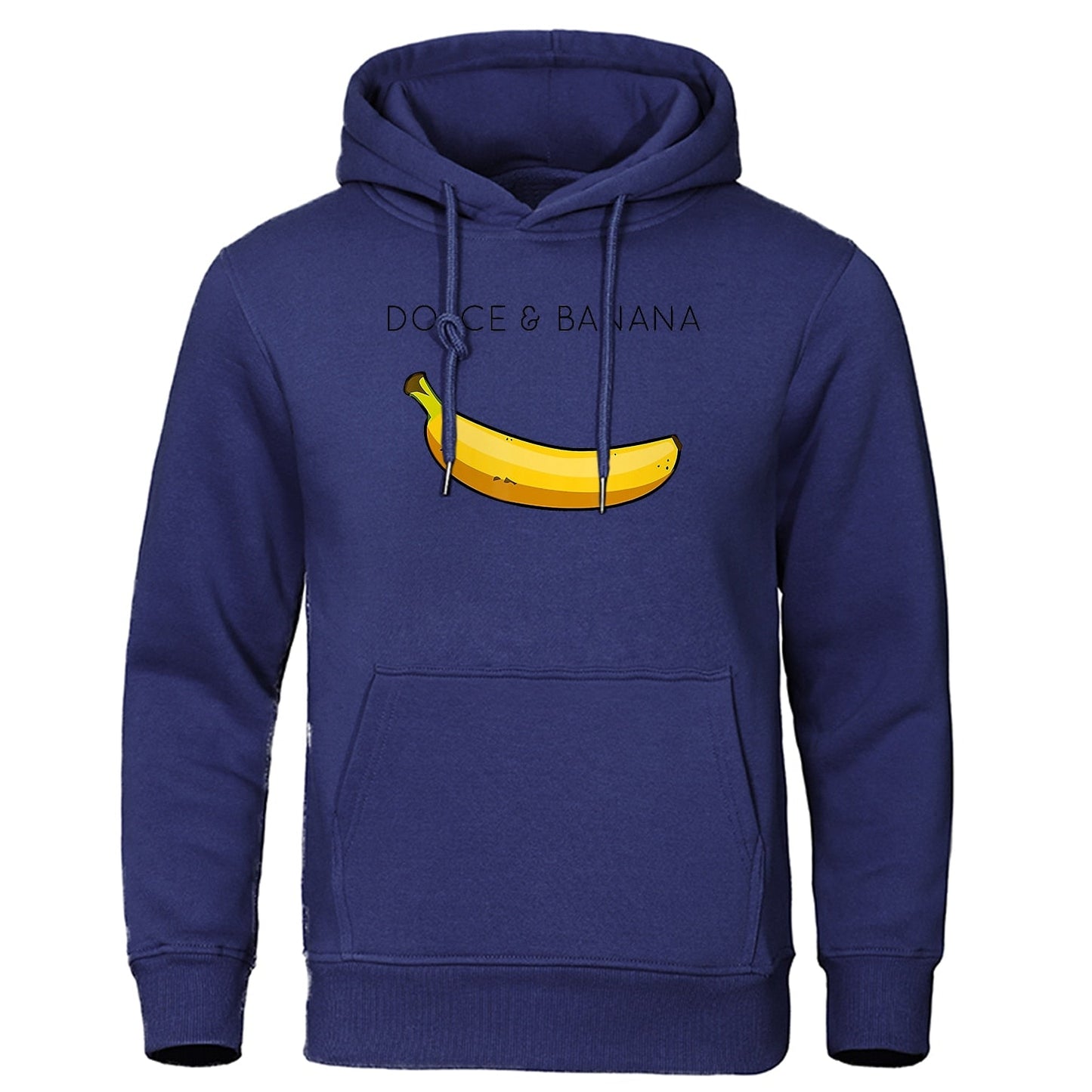 Men's Hoodie Yellow Cotton Banana Print - 7