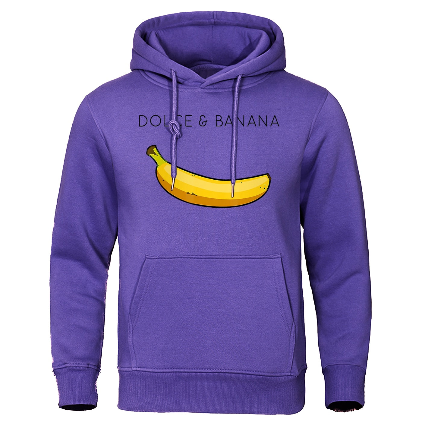 Men's Hoodie Yellow Cotton Banana Print - 8