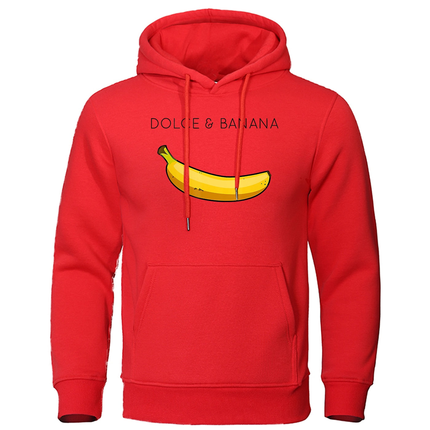 Men's Hoodie Yellow Cotton Banana Print - 9