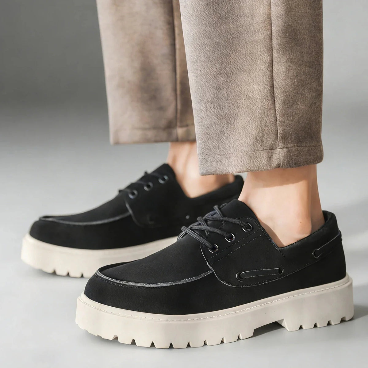 Men's Platform Lace-Up Shoes – product view | Hensley London