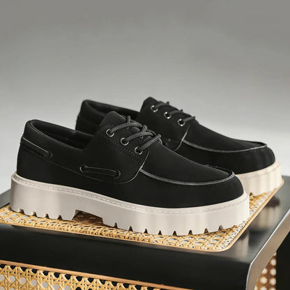 Men's Platform Lace-Up Shoes – product view | Hensley London