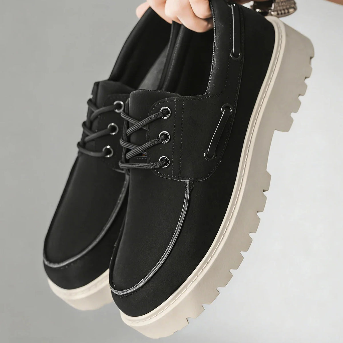 Men's Platform Lace-Up Shoes – product view | Hensley London