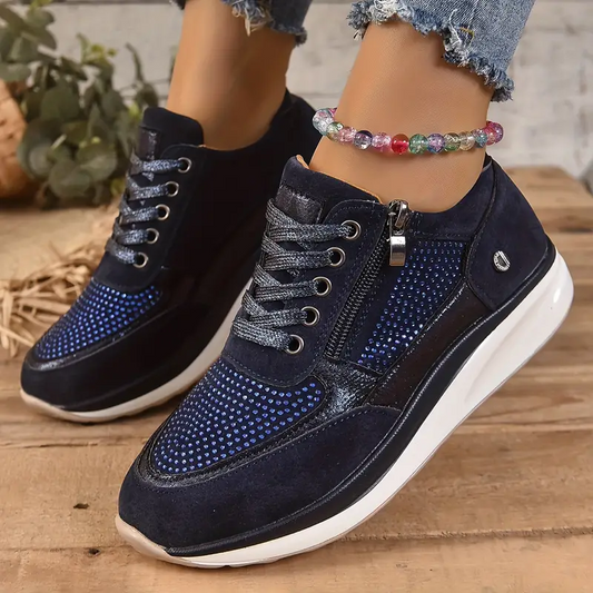 Stylish Orthopaedic Sneakers for Women – Comfortable Casual Footwear in Gray, Beige, and Black 1