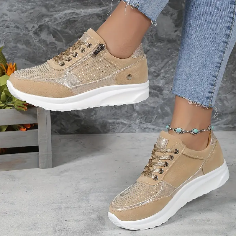 Stylish Orthopaedic Sneakers for Women – Comfortable Casual Footwear in Gray, Beige, and Black 2