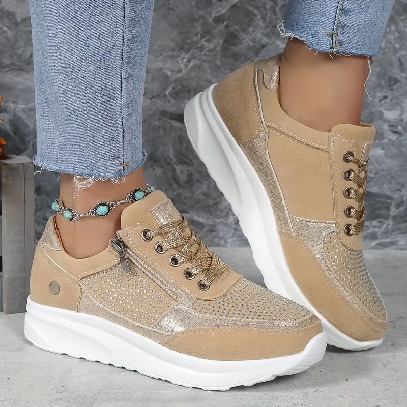 Stylish Orthopaedic Sneakers for Women – Comfortable Casual Footwear in Gray, Beige, and Black 3