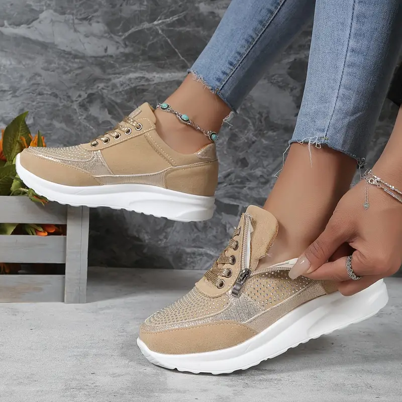 Stylish Orthopaedic Sneakers for Women – Comfortable Casual Footwear in Gray, Beige, and Black 4