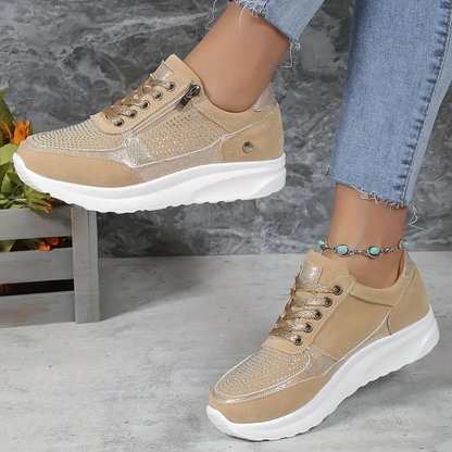 Stylish Orthopaedic Sneakers for Women – Comfortable Casual Footwear in Gray, Beige, and Black 5