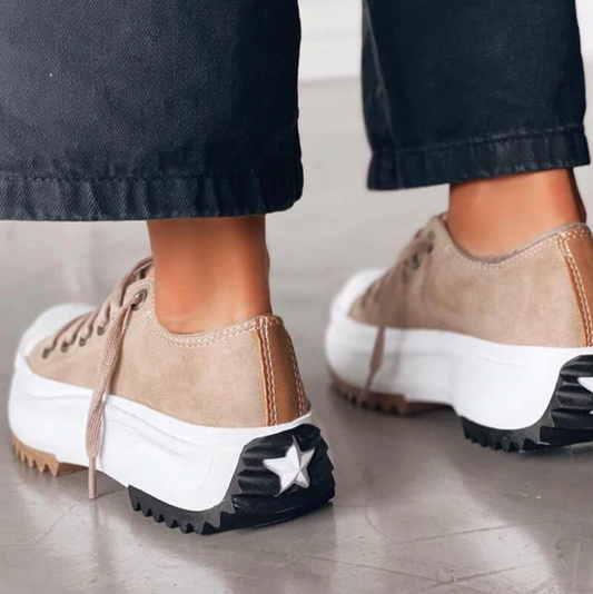 Stylish Women's Platform Sneakers with Chunky Sole – Casual and Trendy Footwear 1