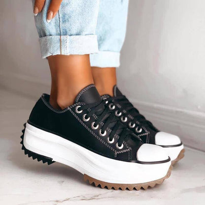 Stylish Women's Platform Sneakers with Chunky Sole – Casual and Trendy Footwear 2