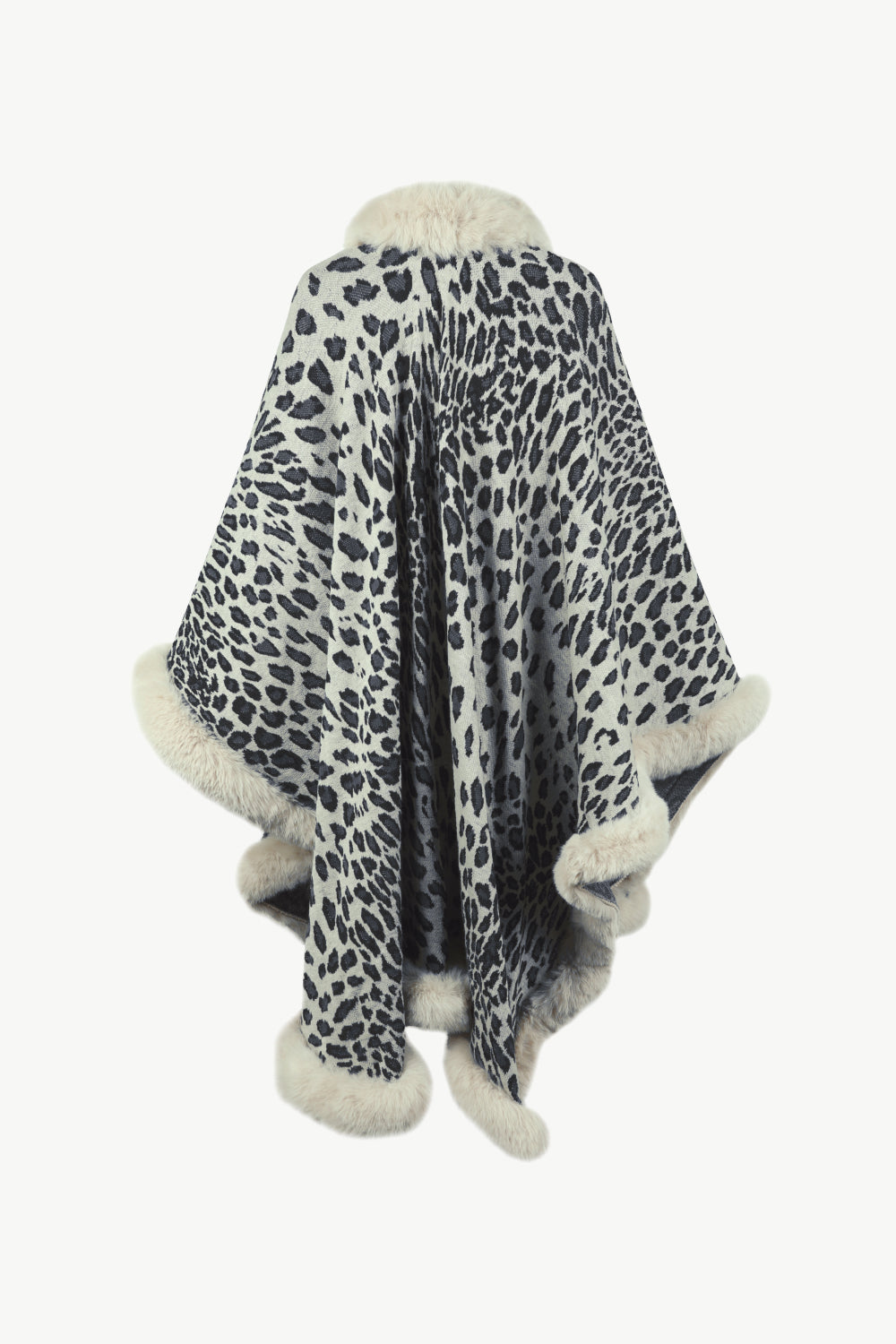 Chic Leopard Print Open Poncho for Women 7