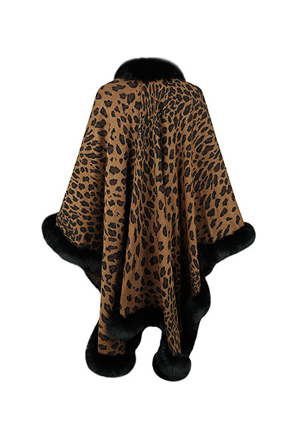 Chic Leopard Print Open Poncho for Women 9