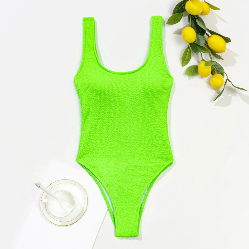 Sandy Women's One-Piece Swimsuit | High Leg Backless Design, Chic Swimwear - Image 5