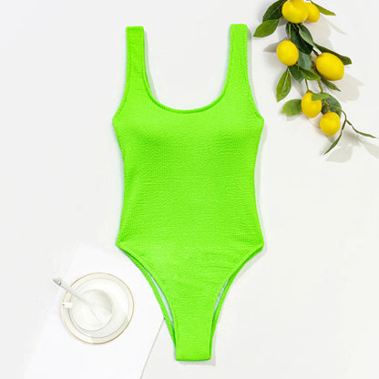 Sandy Women's One-Piece Swimsuit | High Leg Backless Design, Chic Swimwear - Image 5