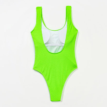 Sandy Women's One-Piece Swimsuit | High Leg Backless Design, Chic Swimwear - Image 6