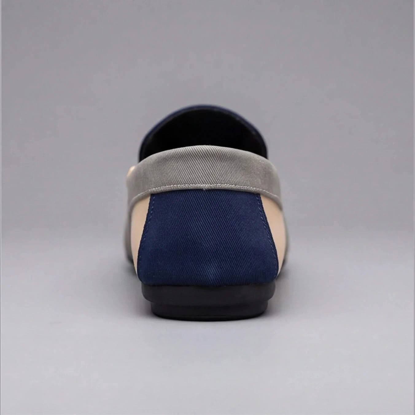 Men's Patchwork Canvas Slip-On Loafers – Cushioned Insole