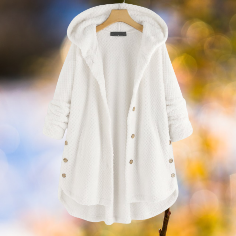 Women's Hooded Fleece Jacket Grey Reversible - 4