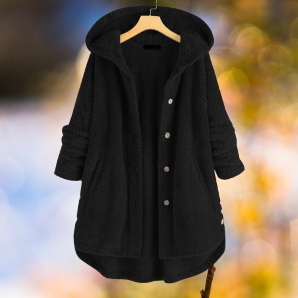 Women's Hooded Fleece Jacket Grey Reversible - 7